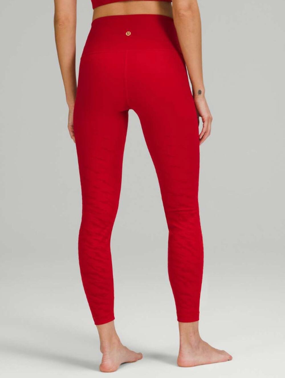 Lululemon Wunder Under Lunar New Year Size 2 Red 25" Yoga Running Leggings